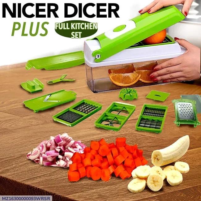 Nicer Dicer Plus Set | Multi-Blade Green ABS Kitchen Tool - Image 6