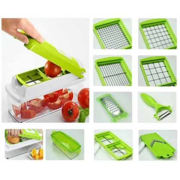 Nicer Dicer Plus Set | Multi-Blade Green ABS Kitchen Tool - Image 3
