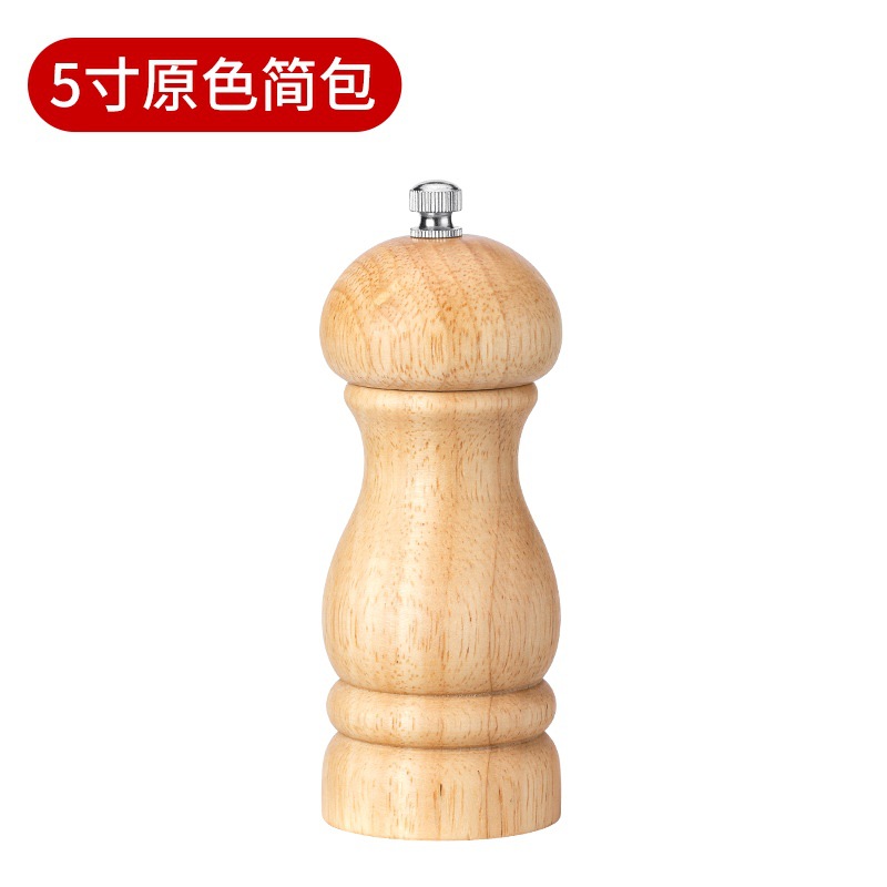Oak Pepper Grinder Manual Rose Shaped Solid Oak - Image 9
