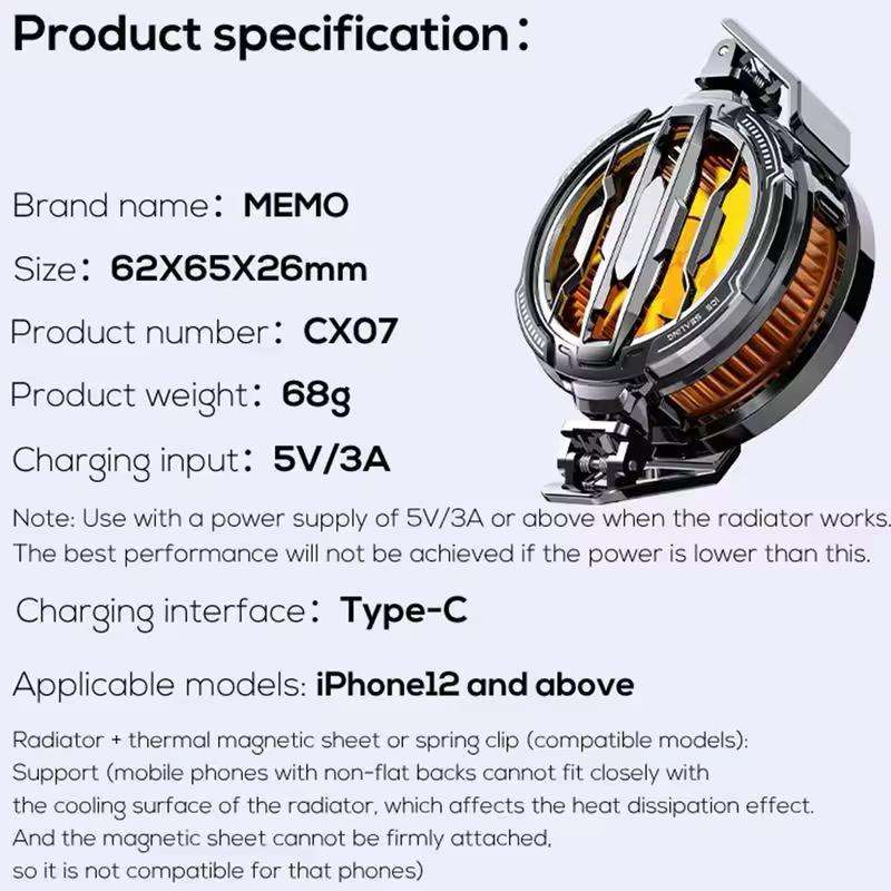 Premium Phone Radiator | Black ABS & Aluminum Alloy - Image 8