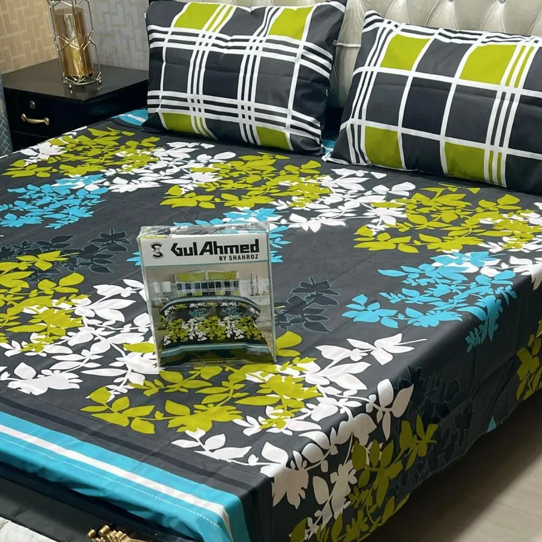 Printed Salonica Bedding Set - Multicolor Double Bedding