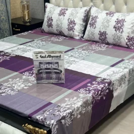Purple Salonica Printed Bedding – 3 Pcs Double Set