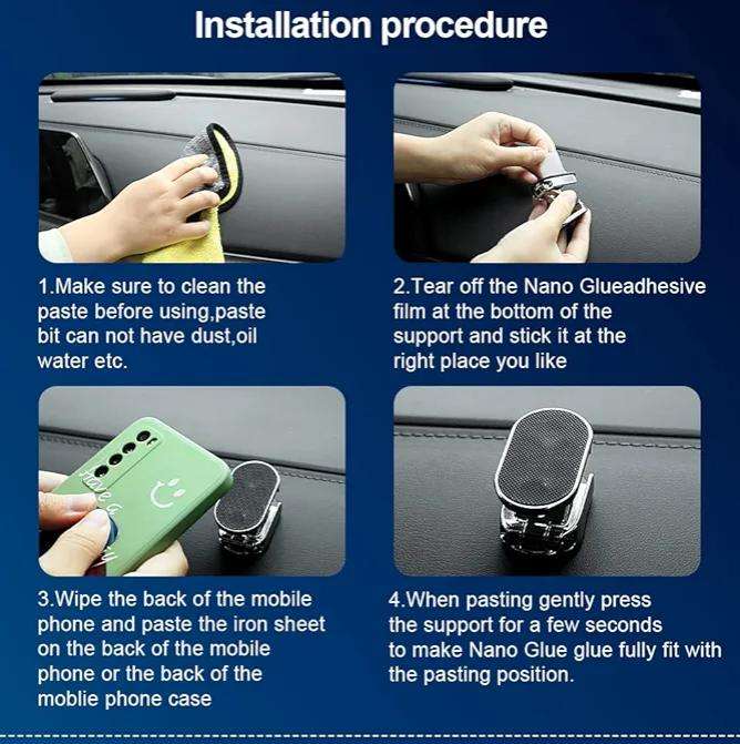 Silver Car Phone Holder | 3-Pack with Cable Winder - Image 3