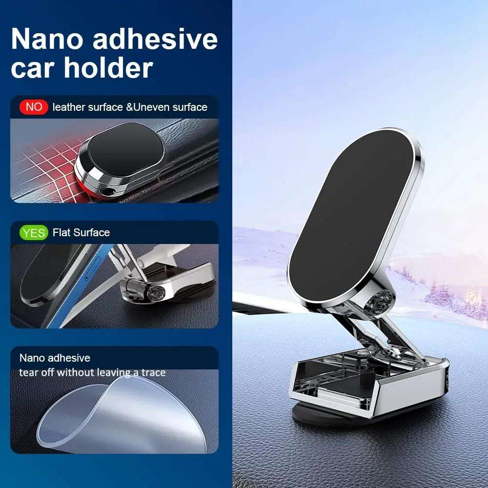 Silver Car Phone Holder | 3-Pack with Cable Winder - Image 4