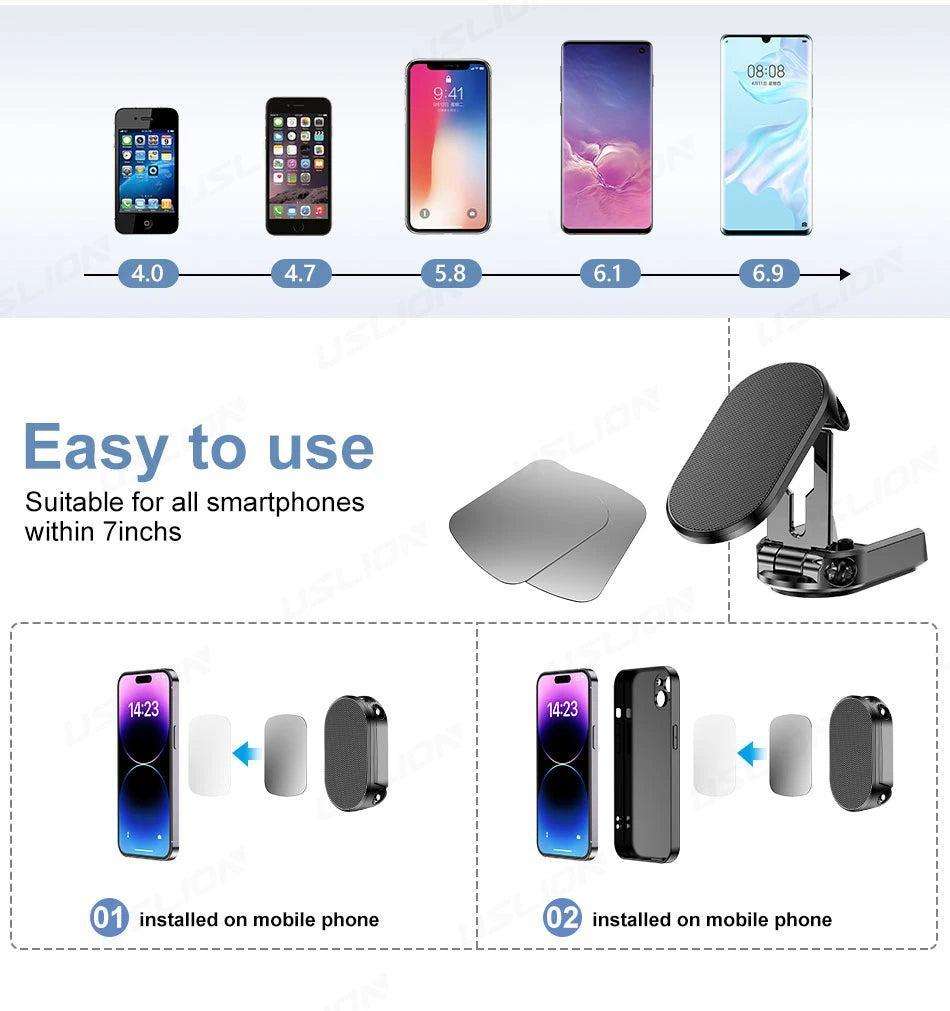 Silver Car Phone Holder | 3-Pack with Cable Winder - Image 2