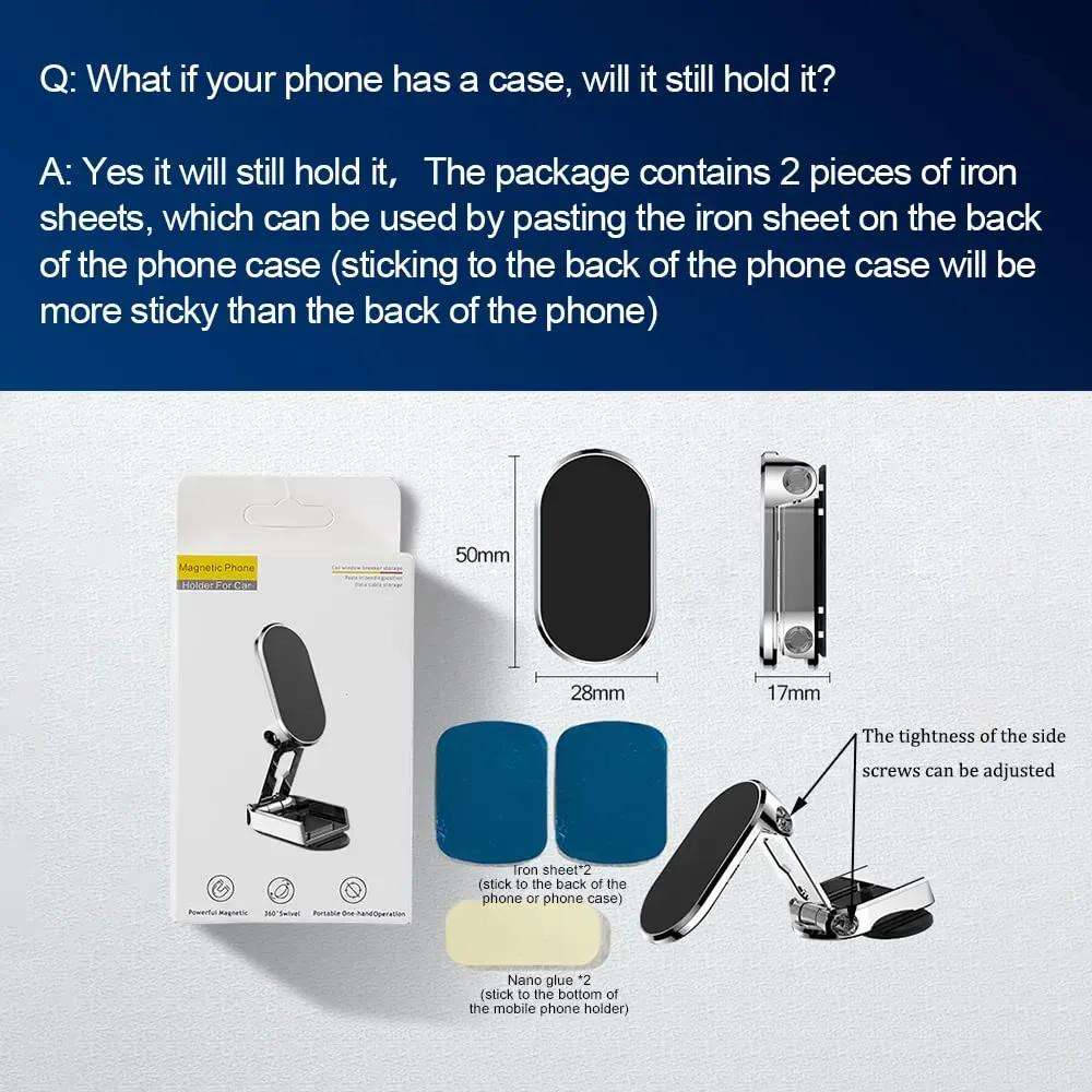 Silver Car Phone Holder | 3-Pack with Cable Winder - Image 9