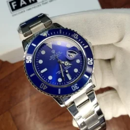 Stainless Steel Blue Men’s Watch with Chain Strap