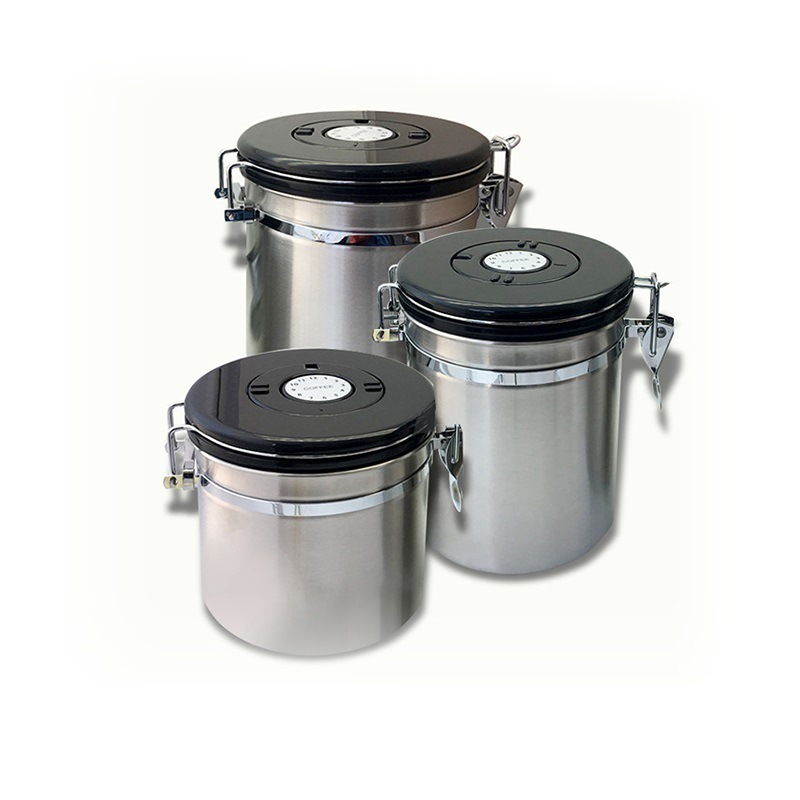 Stainless Steel Coffee Cans with Secure Lid - Image 4
