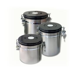Stainless Steel Coffee Cans with Secure Lid