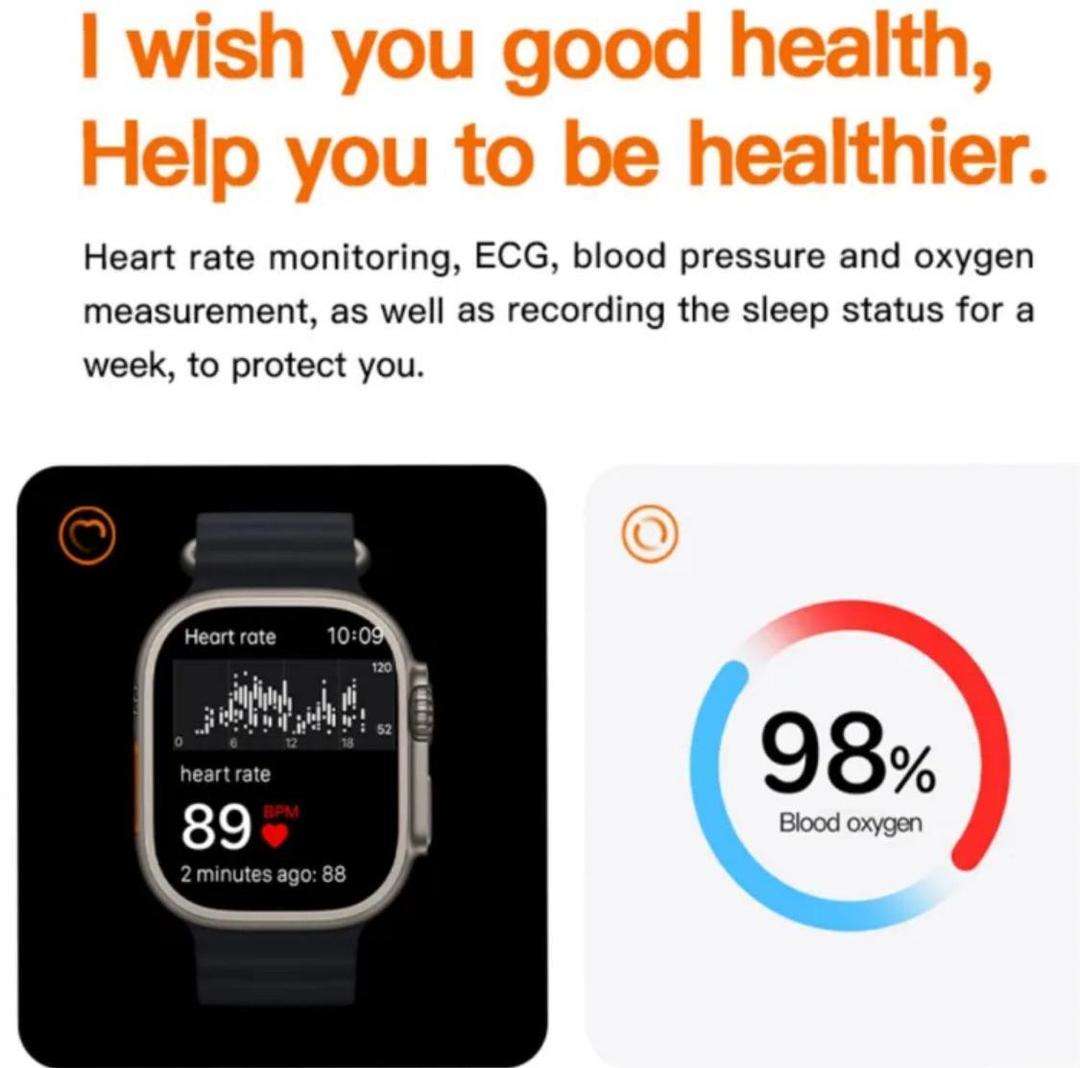 T10 Ultra 2 Smart Watch Bluetooth 5 Heart Rate Fitness Tracker - Image 6