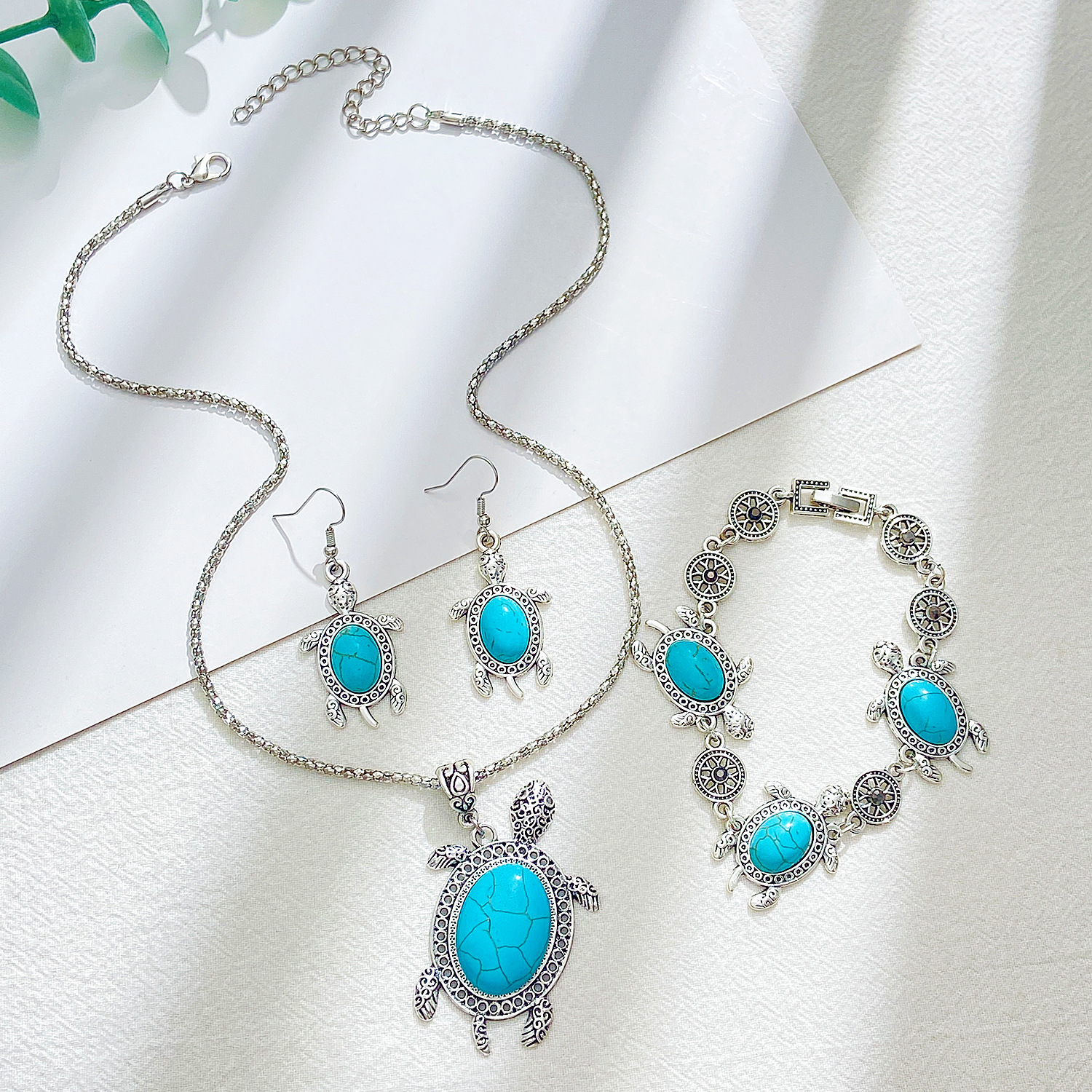 Turtle Jewelry Set for Women – Turquoise Antique Jewelry - Image 4