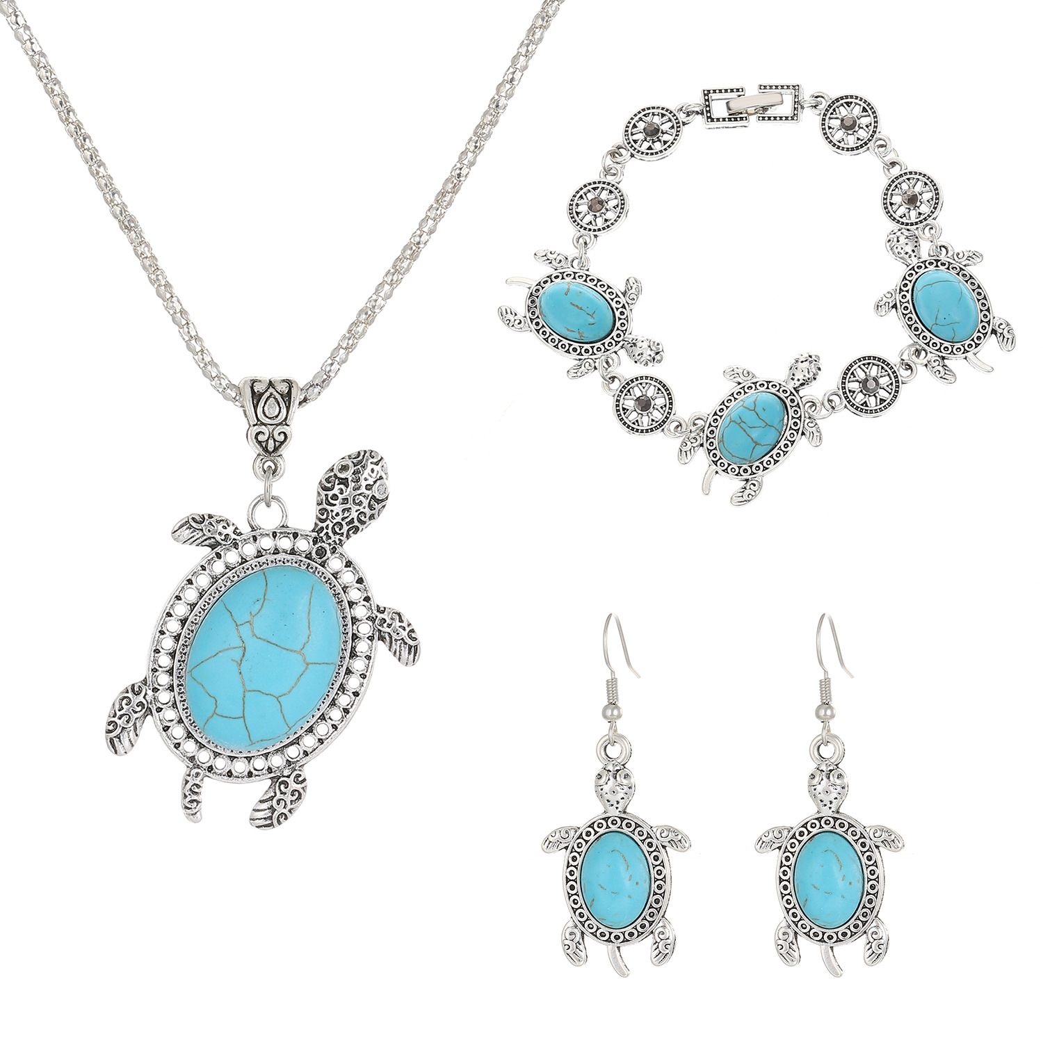 Turtle Jewelry Set for Women – Turquoise Antique Jewelry - Image 5