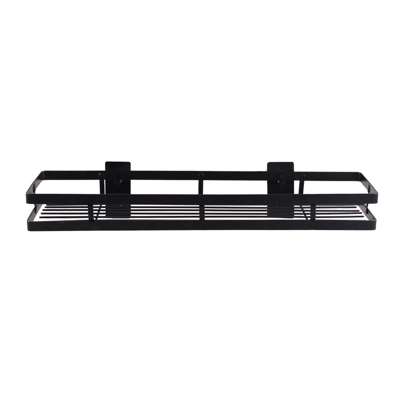 Wall-Mounted Kitchen Storage Rack Black Modern - Image 2