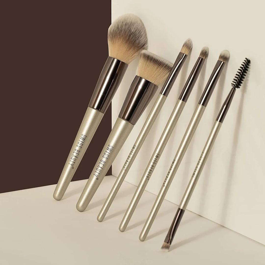 Professional 10-Piece Makeup Brush Set for Eyes & Face - Image 3
